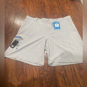 Columbia PFG Men gray shorts-UPF 50-Omni shield-Performance Fishing Gear (New)